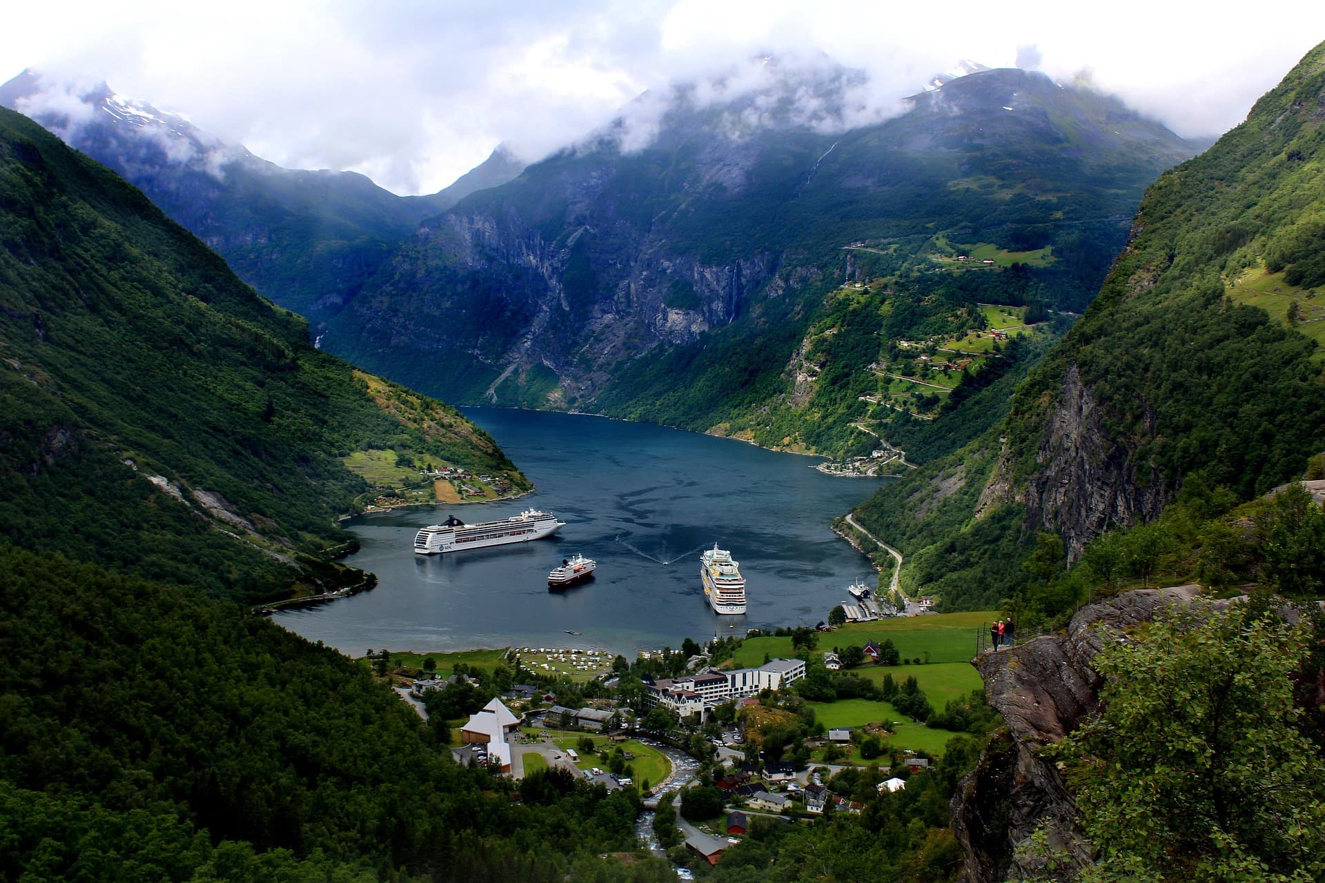 Geirangerfjorden sett fra utsiktspunkt